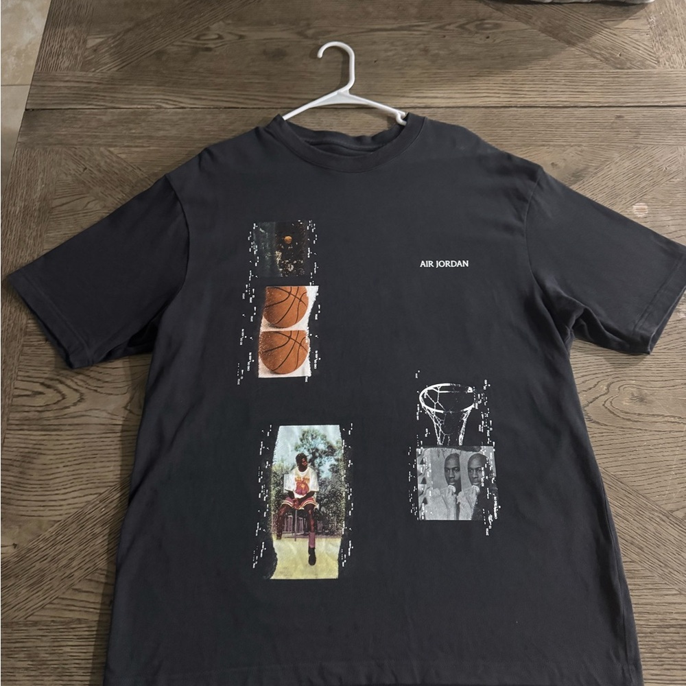Jordan Black T-Shirt with Red Logo